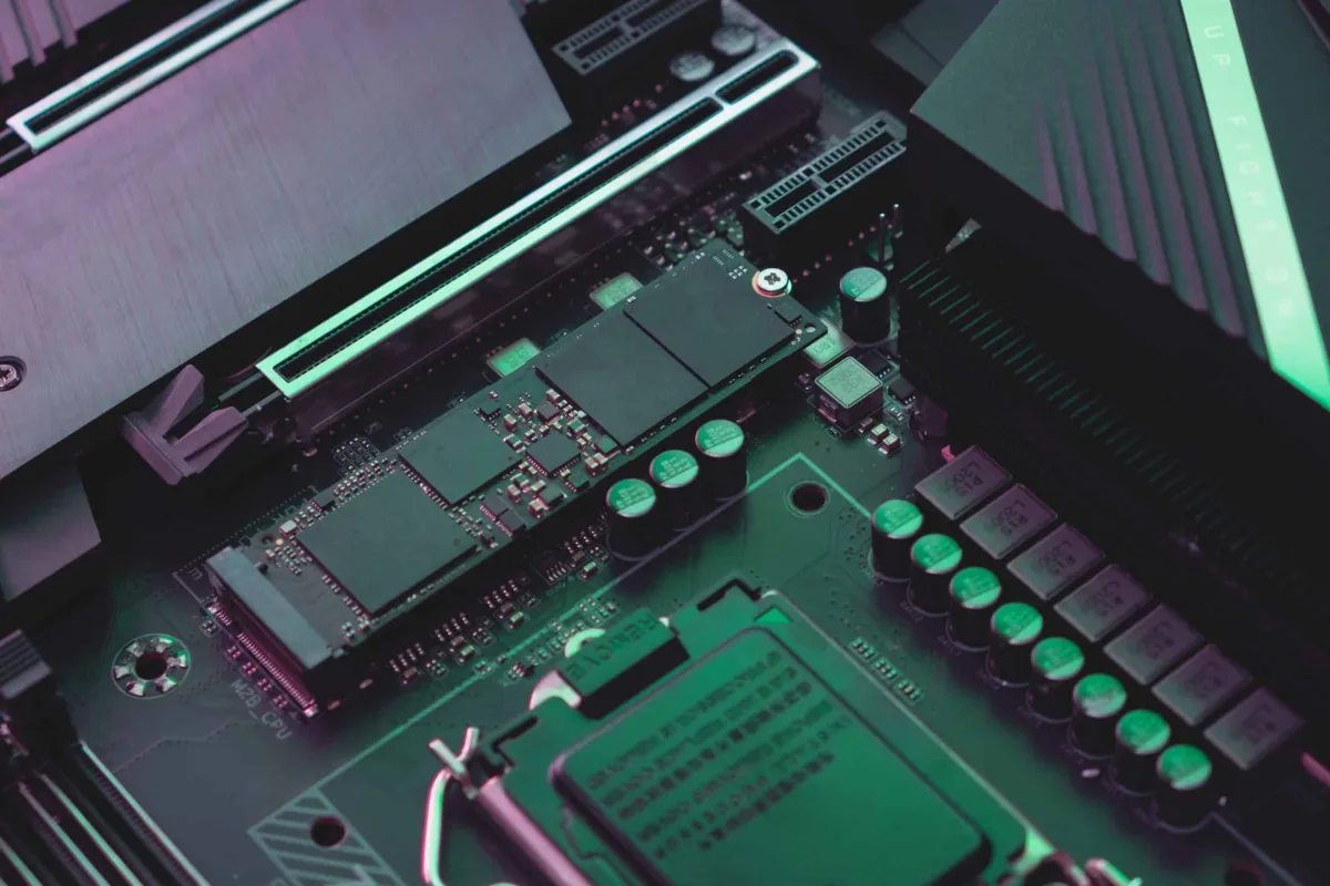NVMe M.2 SSD on the motherboard