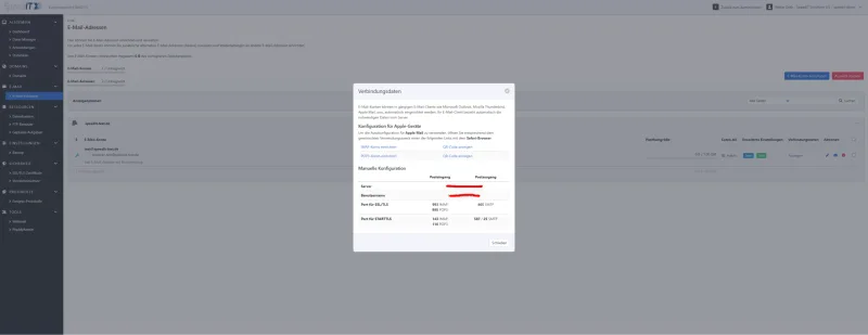 KeyHelp Control Panel - E-Mail - Client Einrichtung