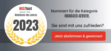 Webhoster des Jahre 2023 - Abstimmungsbutton