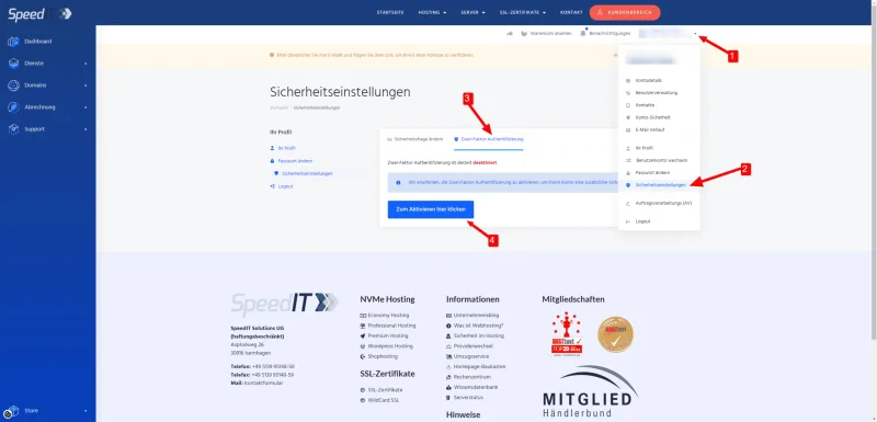 Two-factor authentication - Enable
