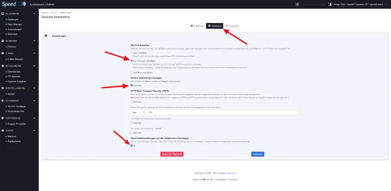 KeyHelp - Setting up SSL - Configuring a Let’s Encrypt certificate