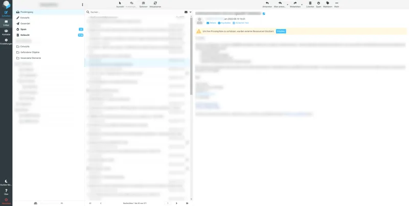 SpeedIT Webmail - Reading emails