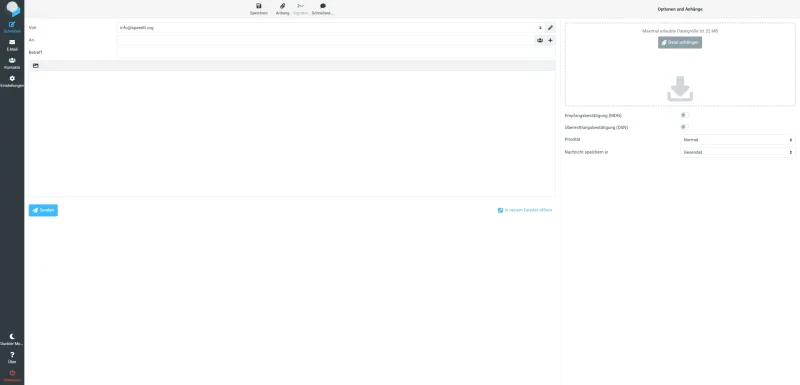 SpeedIT Webmail - Writing an email