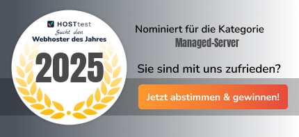 Wahl zum Webhoster des Jahres 2025